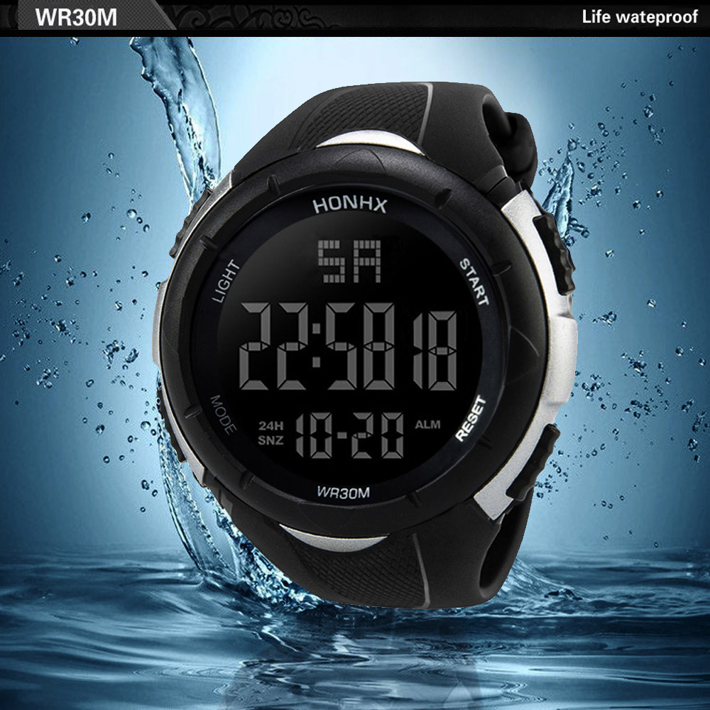 numérique montre-bracelet hommes relog numérique LED chronomètre Date Sport extérieur électronique montres montre digitale homme 533 #2