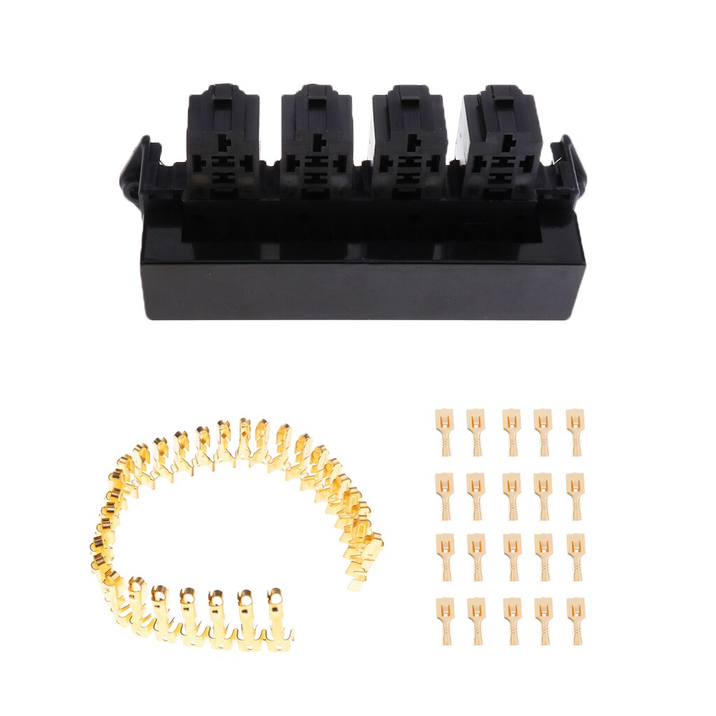 15 Way 5 Pin Relay Box Holder Socket Connector+Terminals