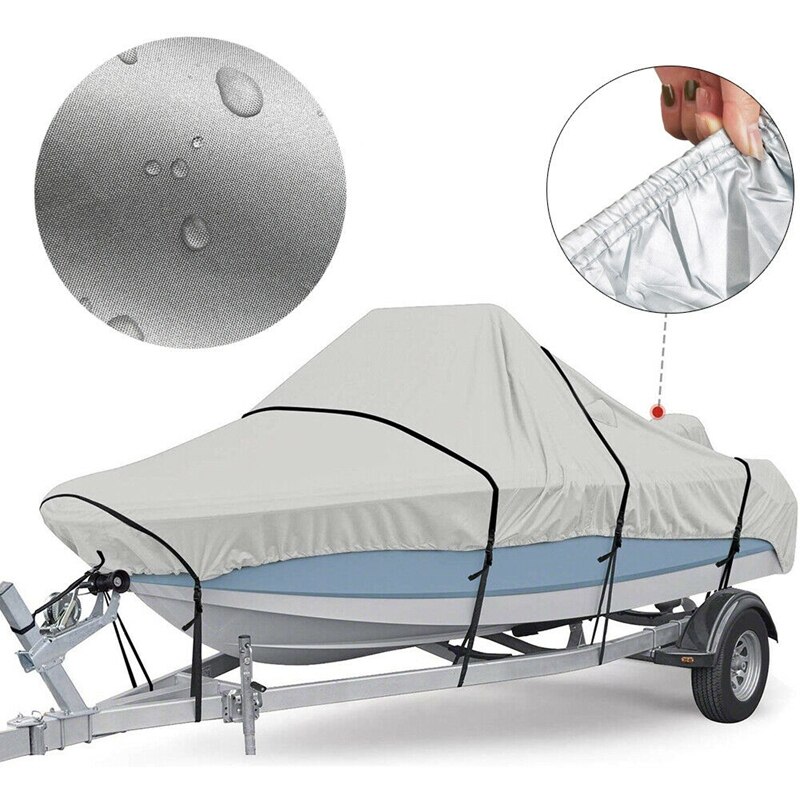 Anti-fracassant larme bateau couverture Yacht Protection extérieure imperméable bateau couverture argent réfléchissant Oxford tissu