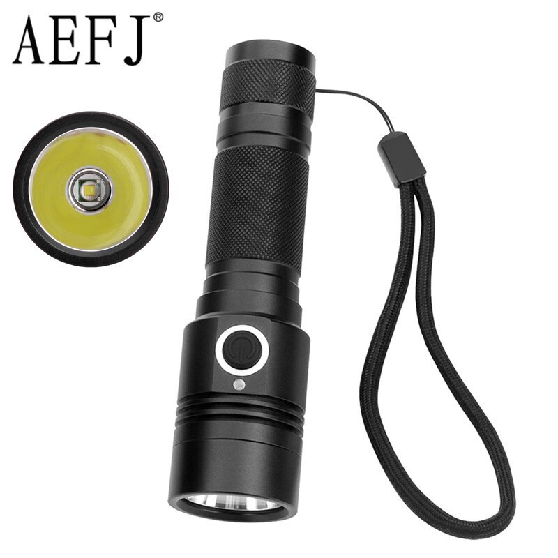 AEFJ, linterna LED, 18650 XML-T6, lámpara de alta potencia de 1100lm, linterna potente, a prueba de agua, Ciclo de campamento