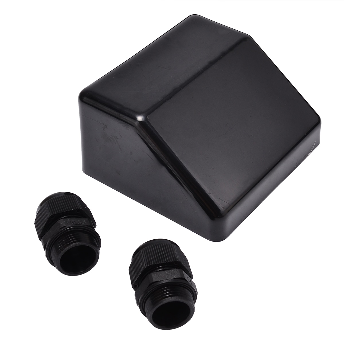 Waterproof Roof Cable Entry Gland Box Solar Panel Double Cable Gland Protection For Caravan Boat Supplies Black Mayitr