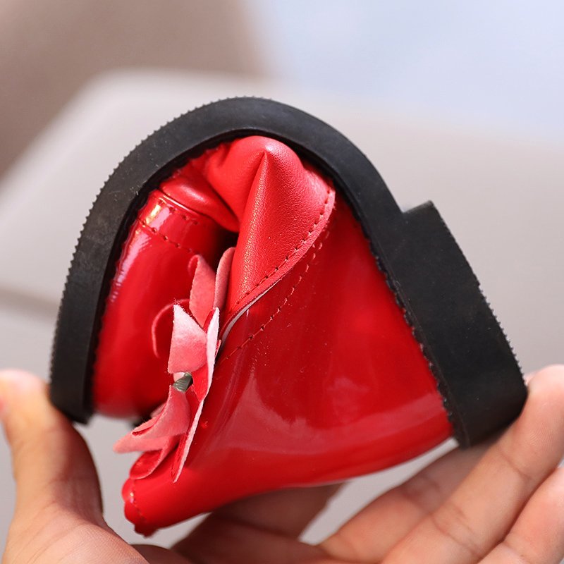 Winter Mädchen schuhe verrotten Leder Schnee Schuhe Baby Mädchen Blumen- Knöchel Stiefel freundlicher Prinzessin Schuh Warme Plüsch Anti-rutschig Kleinkinder