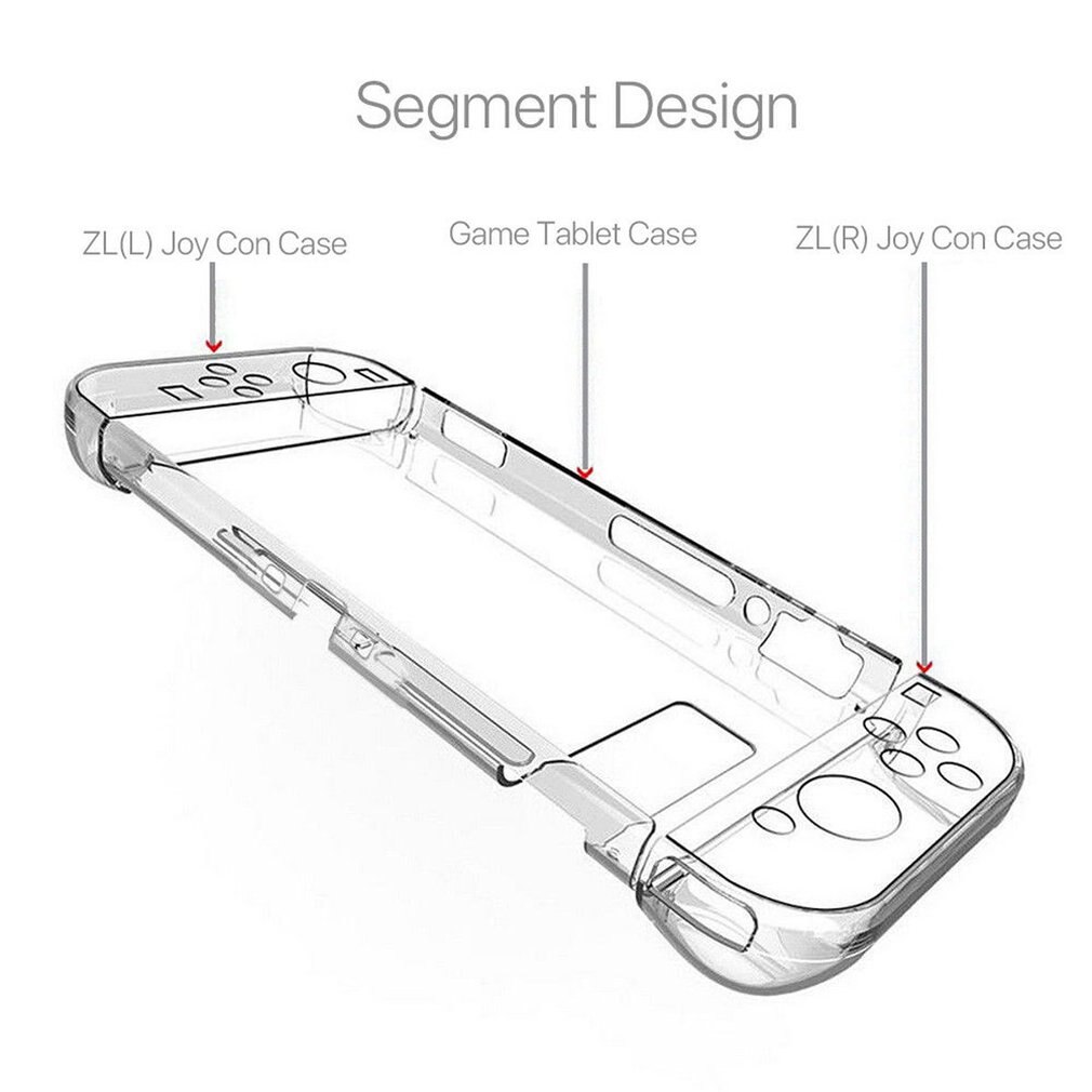 Casos de proteção para computador rígido capa para nintend switch ns nx caso cristal transparente escudo console controlador acessórios com suporte