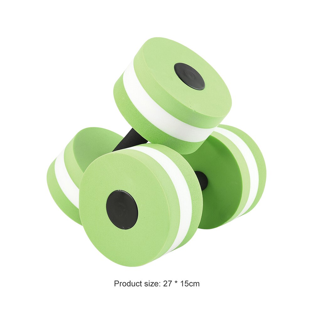 Mancuernas de espuma de agua para piscina, mancuernas acuáticas para ejercicio aeróbic acuático, pesas de gimnasia corporal para piscina, 2 uds.: A Green