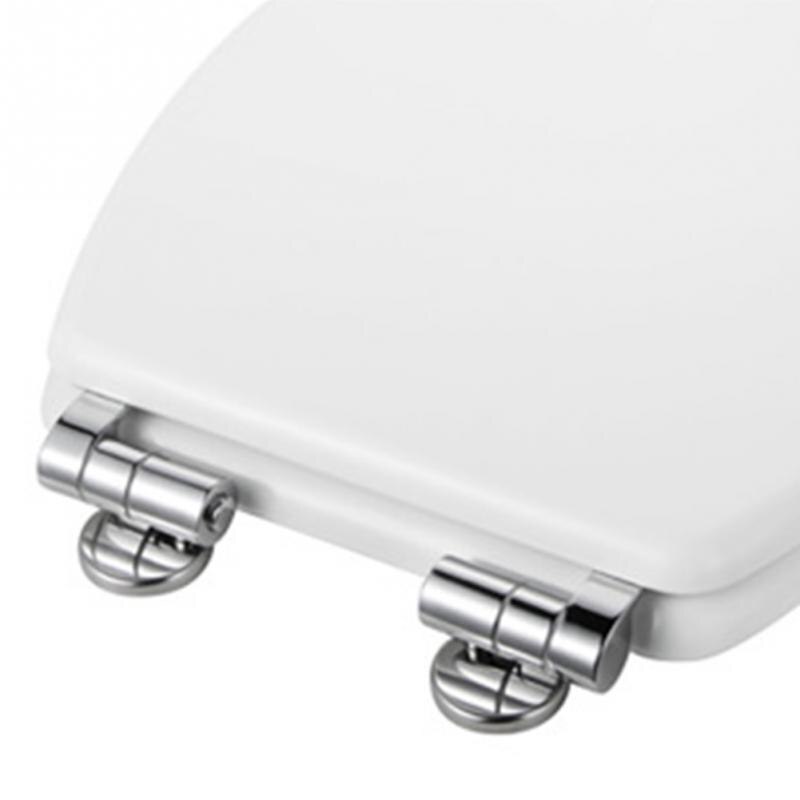 Universal Adjustable Replacement Chrome Toilet Seat Hinge Set Pair With Fittings One Pair Chrome Effect Toilet Seat Hinges