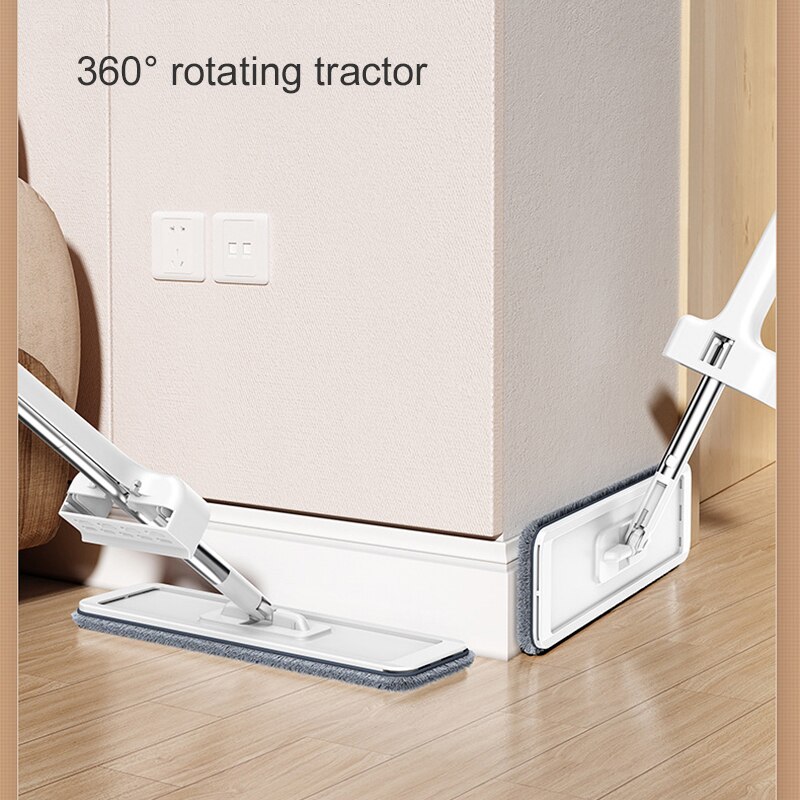 Squeeze Mop Free Hand Washing Microfiber Floor Mops 360 Degree Rotating Head Bathroom Kitchen Cleaner Household Cleaning Tools