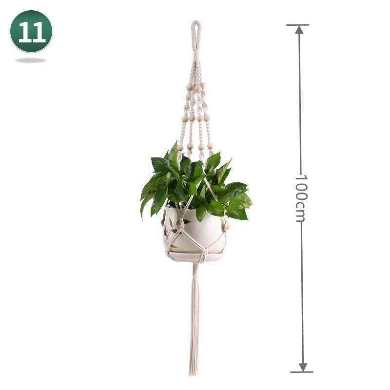 sales 100% handmade macrame plant hanger flower /pot hanger for wall decoration countyard garden: 11