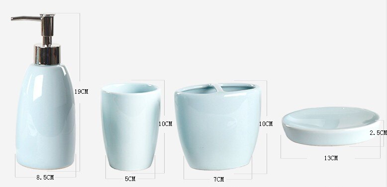 5 stk porcelæn badeværelsessæt europæisk badeværelse keramisk flydende sæbedispenser porcelæns sæbe tandbørsteholder boligindretning