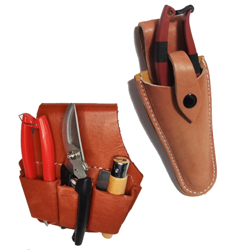 Durable Leather Sheath Pouch Holder Gardening Tools Holster Belt Case for Garden Pruning Pocket for Men Dad