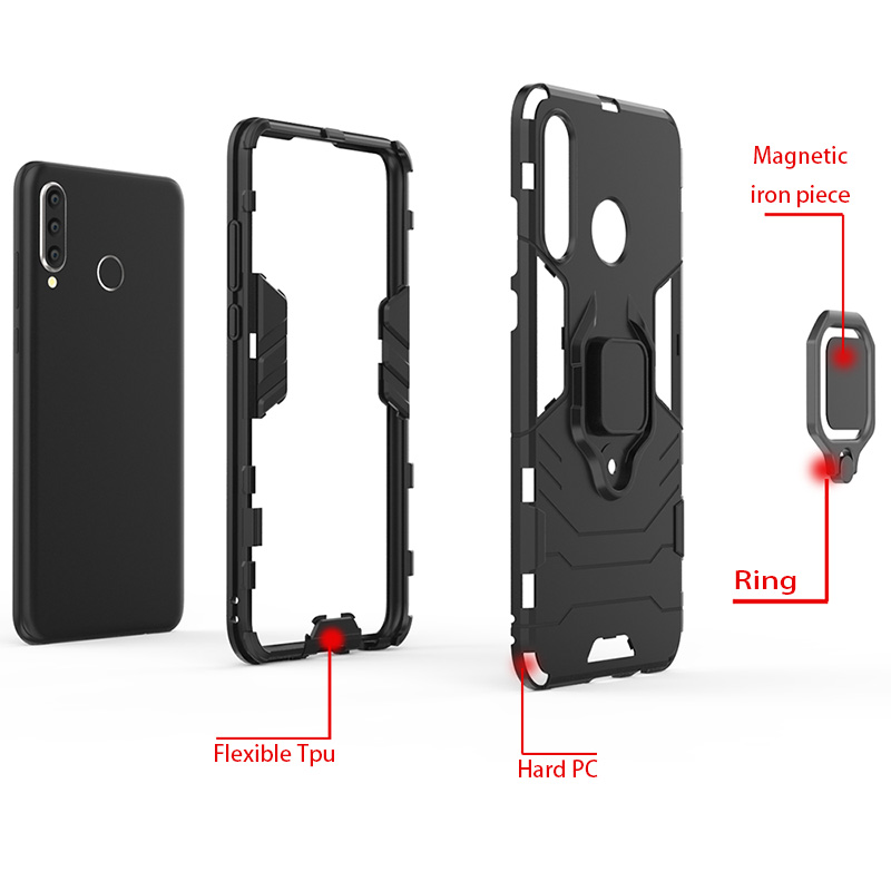 P30 lite Case For huawei p30 lite case Armor Ring Magnetic Car Hold Shockproof Soft Bumper Phone Cover For huawei P30 lite Case