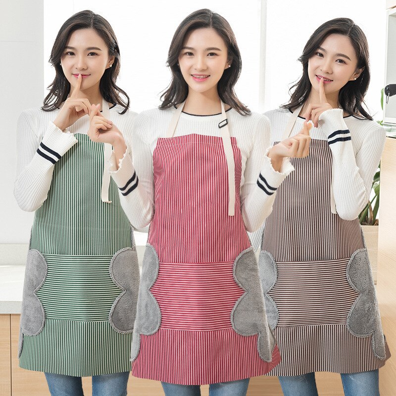AYEVIN mano seca delantal de cocina limpieza ayudante accesorios ingeniosos delantal impermeable tamaño ajustable