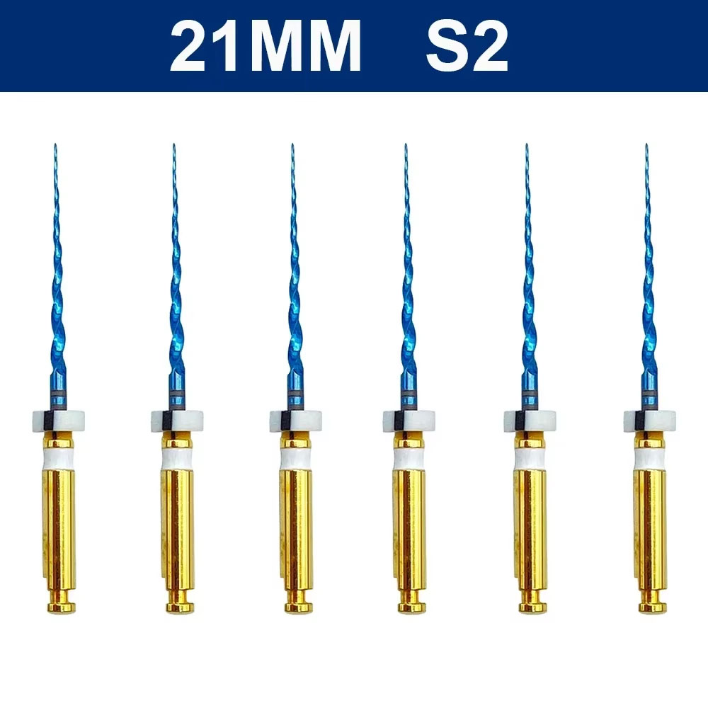 Dental Gold Flexible Files Endo Rotary Files Golden Endodontic Files 19/21/25mm Nickel Titainium Dentistry Root Canal Material