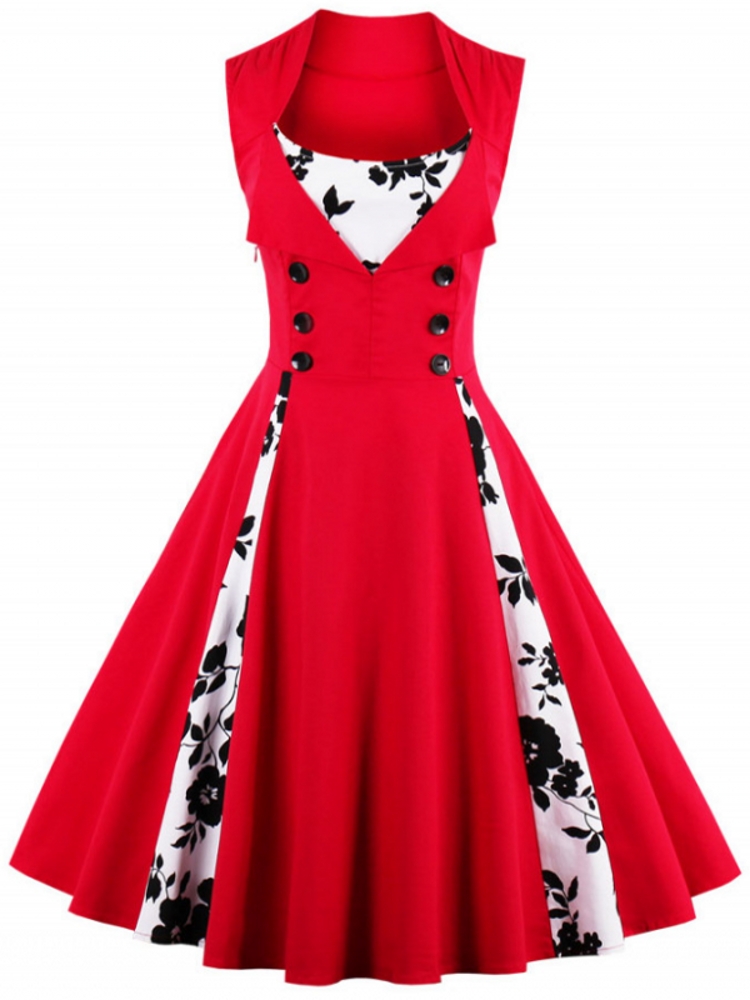 4XL 5XL Große Größe Frauen Robe Pin Up Kleid Retro Vintage 1950s 60s Rockabilly Schaukel Sommer weibliche Kleider elegante Tunika Vestidos