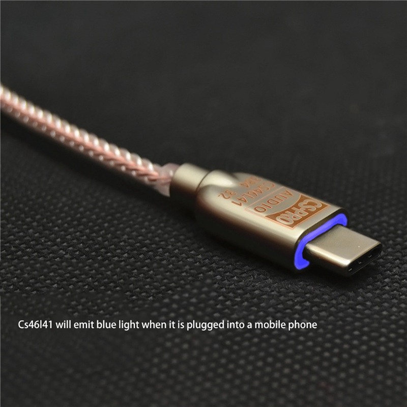 Type-C Tot 3.5Mm Hifi Digitale Hoofdtelefoon Versterker Cs46L41 Chip Decodering Dac Audio Adapter Kabel Voor Android Win10