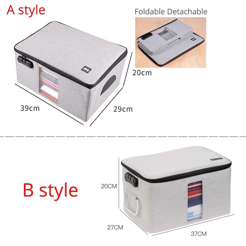 Files Bag Briefcase Document Certificates Organizer Multilayer Large Capacity Travel Document Storage Bag Box Home Office Use