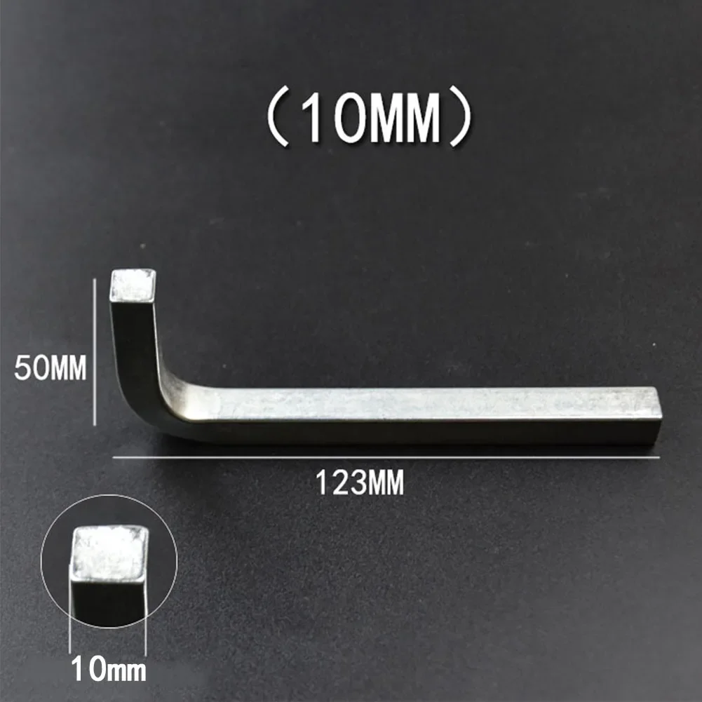 Llave de cabeza cuadrada en forma de L de 3-10mm, llave cuadrada de 4 puntos, llave de acero al cromo vanadio, destornillador para apretar los tornillos cuadrados: Rojo