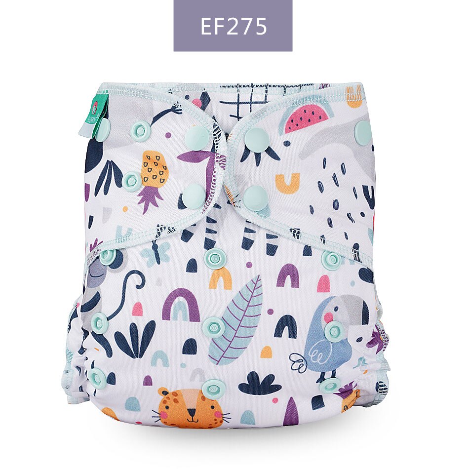 Eco-Friendly Baby Cloth Diaper Reusable Heavy Wetter Hybrid AIO/AI2 Waterproof Bamboo Washable Aio Baby Nappy Best Sell: EF275-Cloth Diaper