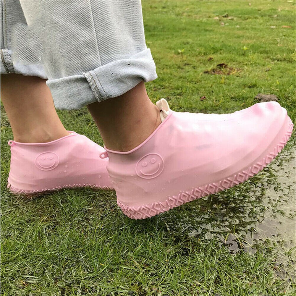 Reusable Shoe Covers Pair of Waterproof Silicone Rain Shoe Protectors Overshoes