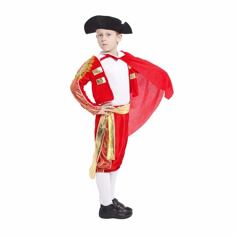 Disfraz de Cosplay de halloween para niños, estilo torero español, Matador, España, para puesta en escena o de disfraces