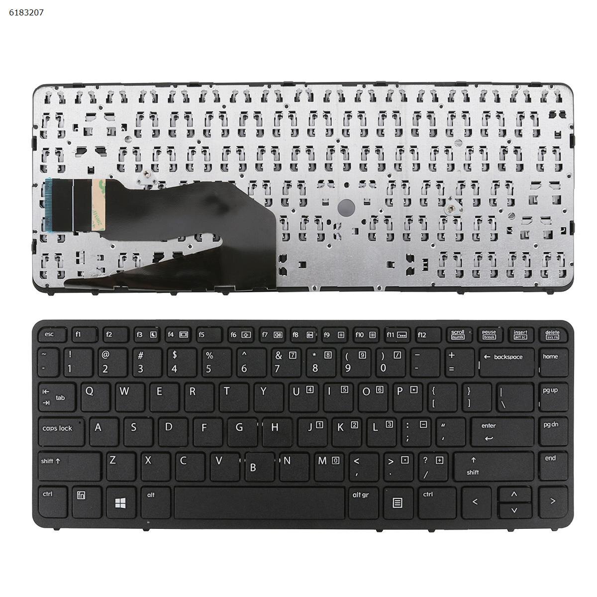 US Replacement Keyboard for HP EliteBook 840 G1 850 G1 840 G2 850 G2 Laptop Black NO Backlit NO Pointer