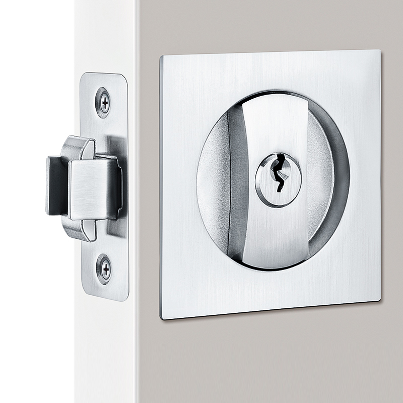 Door Lock Built-In Door Lock Handle Invisible Indoor Sliding Door Lock Can Be Used For Door Lock Handle: Greyish Brown