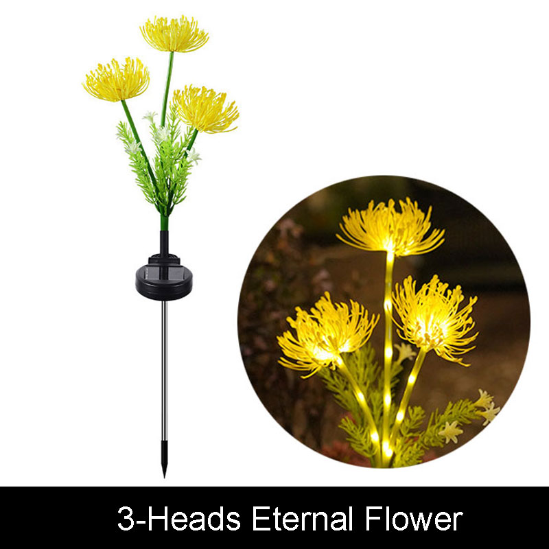 LED Simulation Butterfly Sunflower Outdoor Solar Light Garden Summer Landscape Lighting Camping Wedding Party Decor Lawn Lamp: Yellow