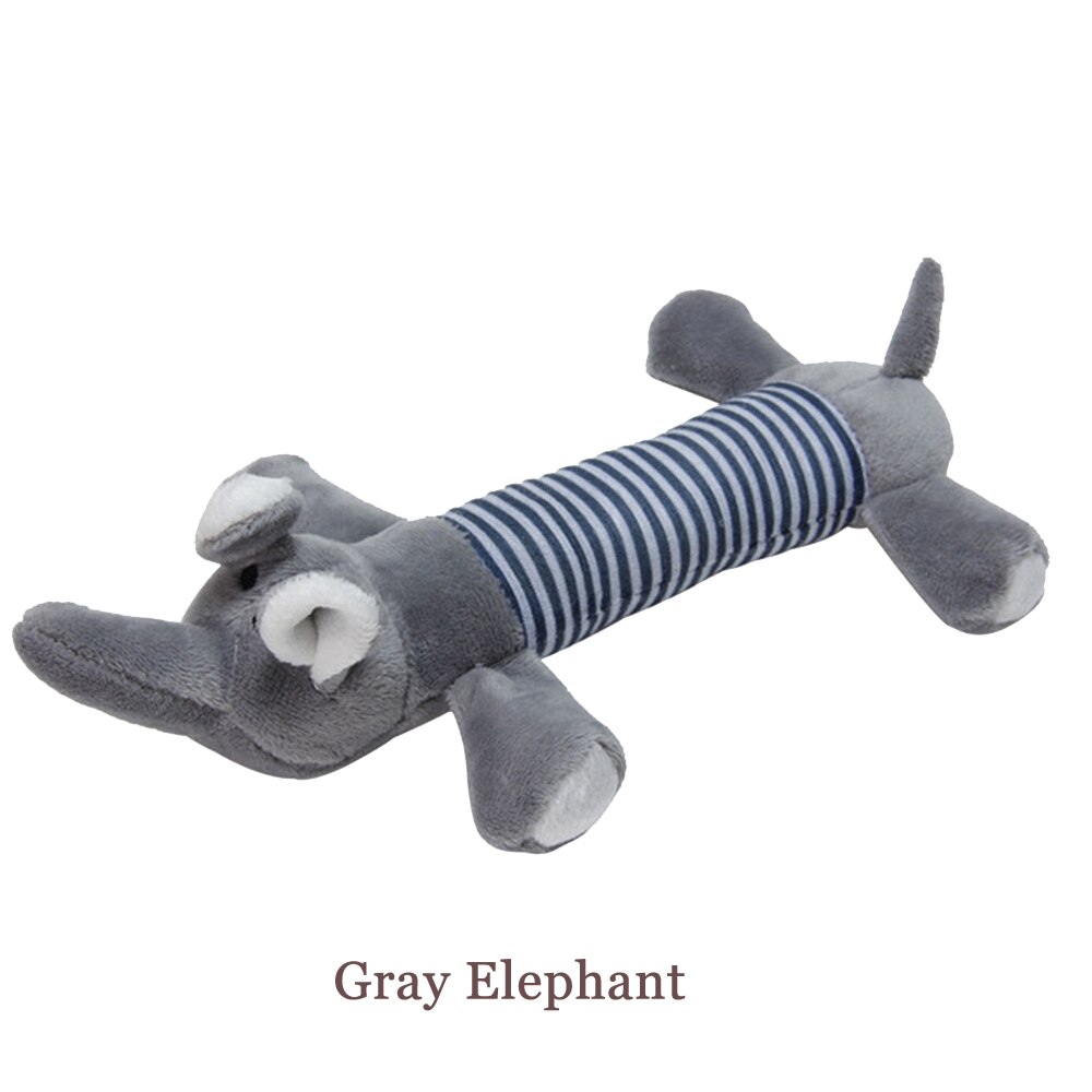 Miflame Large Dogs Toys For Pet Accessories Labrador Poodle Toys Dinosaur Small Dog Supplies Squeaky Puppy Toy For Pet Toy Chew: gray elephant