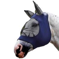 Suministros para mascotas máscara de malla desmontable para caballos con cubierta Nasal máscara para moscas de caballo máscara de cara completa para nariz antimosquitos con cremallera