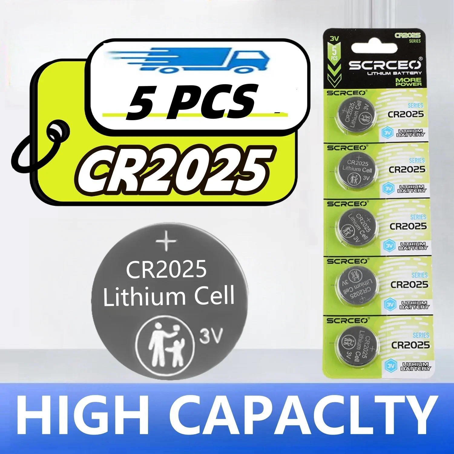 2-50PCS 3V CR2025 CR Lithium Button Battery DL2025 BR2025 5003LC LM2025 Coin Cell Watch Batteries For Toys Clock Computer: black
