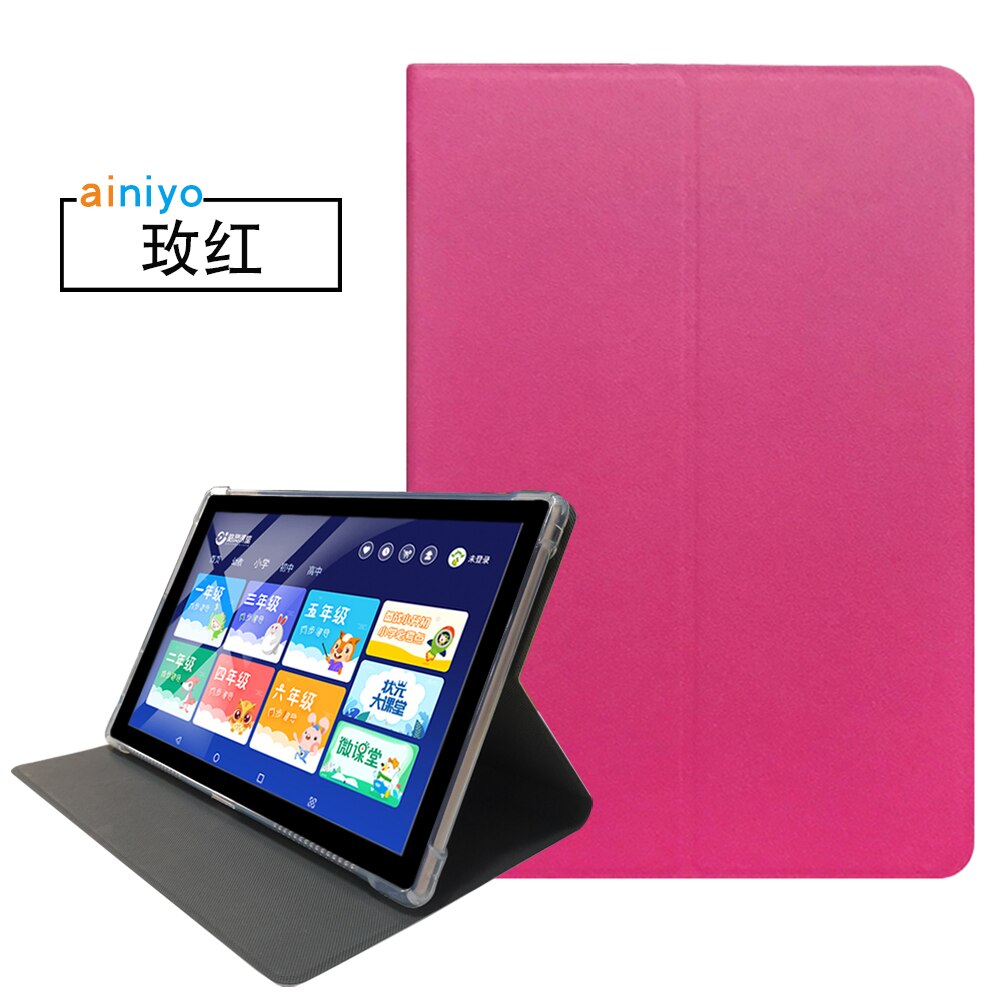 Pu Lederen Beschermhoes Voor Teclast M18 10.8 Inch Tablet Pc, beschermhoes Voor Teclast M18 + Stylus Pen: rose red-B