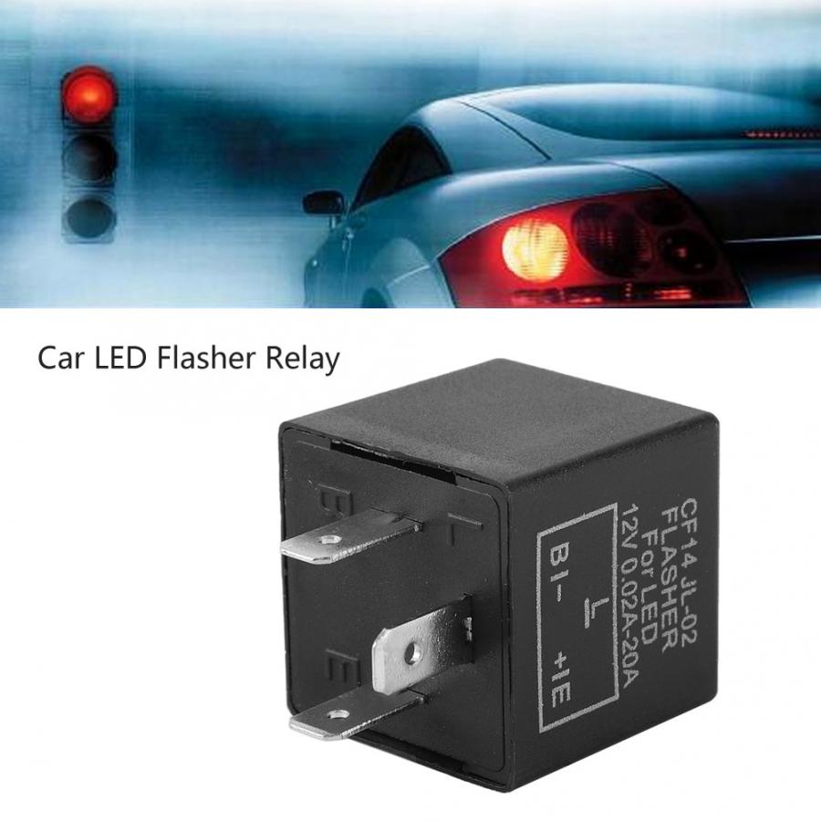 3 stift bilmotorcykel led blinkersrelä 12v universal elektronisk justerbar freauency led blinkers ljus blinkare relä