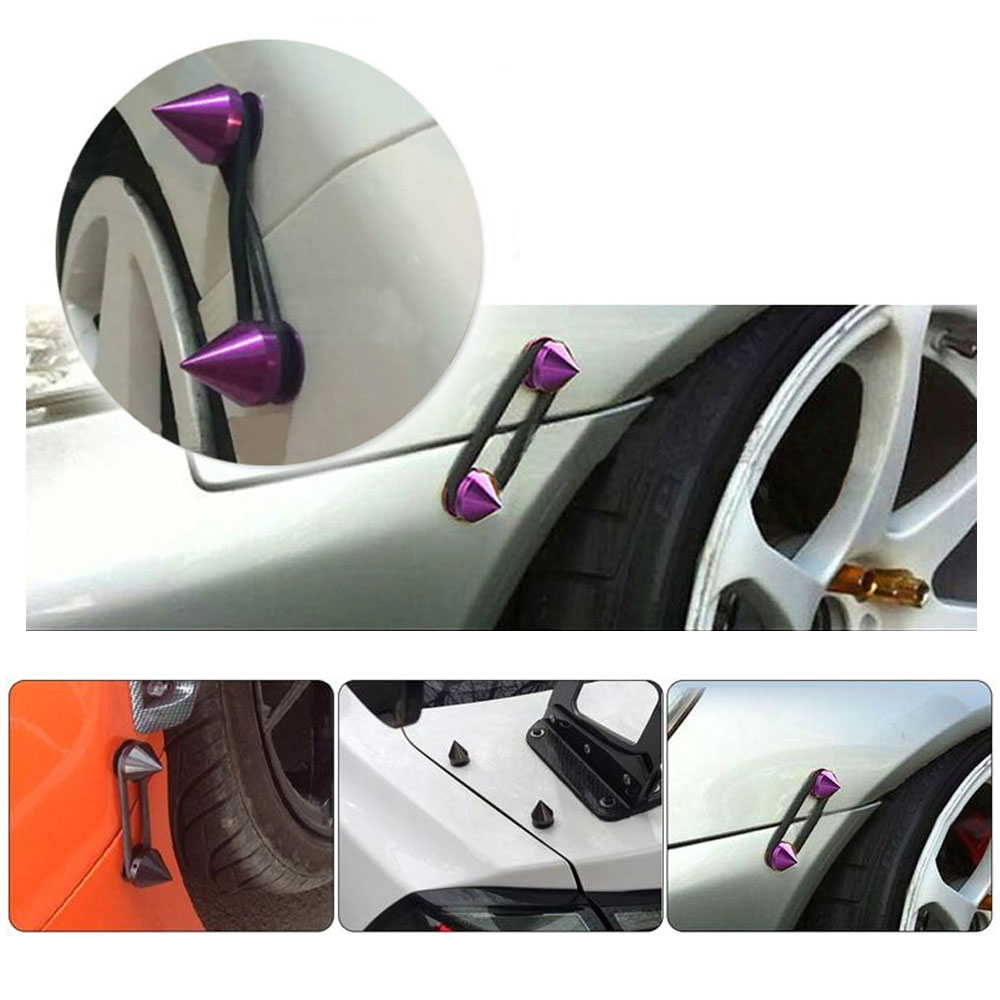 Juego de JDM-1 Universal para coche, tapas de escotilla de parachoques delantero, tornillos de liberación rápida, Tuercas de aleación de aluminio para la mayoría de los coches y camiones