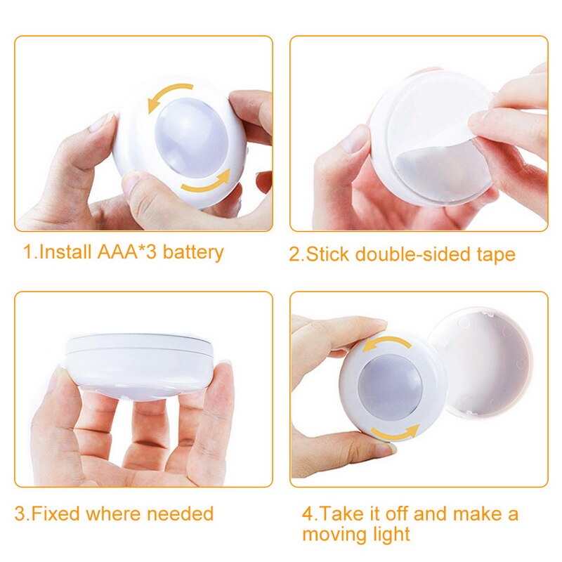 LED Color Changing Puck Lights Dimmable Under Cabinet Lights With Remote Control For Kitchen Stairs Closet