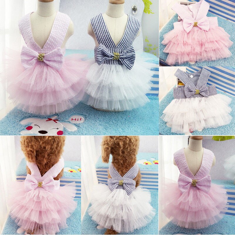 Swan Ballet Printing Warm Hond Roze En Witte Kleur Rok Voor Pet Katoen Gewatteerde Hond Dikkere Kleren Huisdieren
