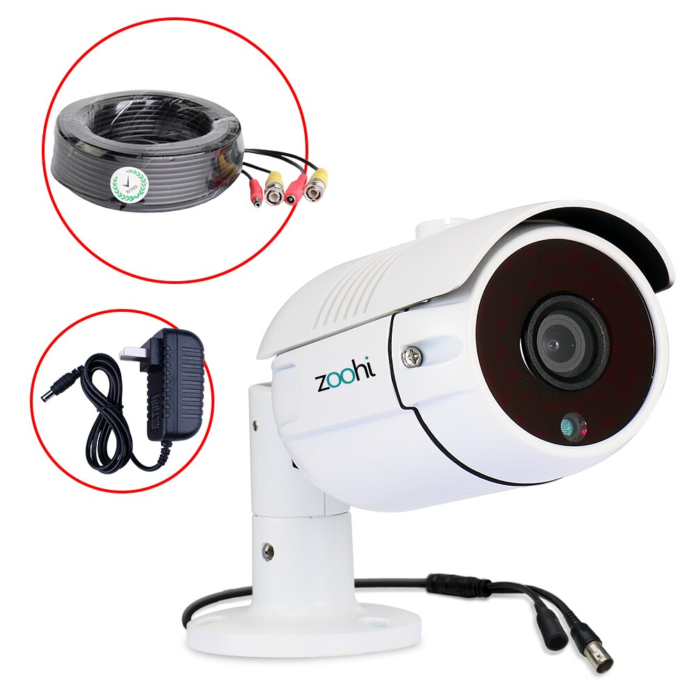 Zoohi 1080P Bewakingscamera 'S Analoge High Definition Surveillance Infrarood Camera Videobewaking Waterdichte Cctv Camera: BNC and Power