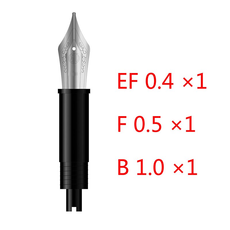 Original HongDian Nib Pen Nibs F/EF/B Nib For Fountain Pen Pens Replacement Nib Nibs Spare Part Office Practice Supplies: 3pcs (EF F B) Silver