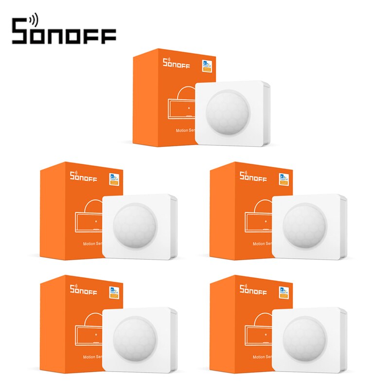 SONOFF ZigBee Bridge Smart Switch / Motion Sensor / Temperature Sensor Smart Home Via eWeLink Alexa Google Home ZigBee Gateway: SNZB-03 5Pcs