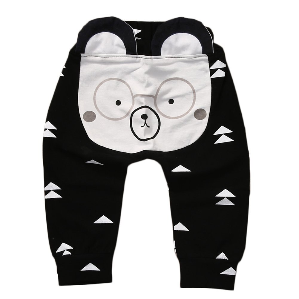 Peuter baby jongen meisje cartoon onderkant broek harem leggings broek broek 0-24m: Zwart / 18m