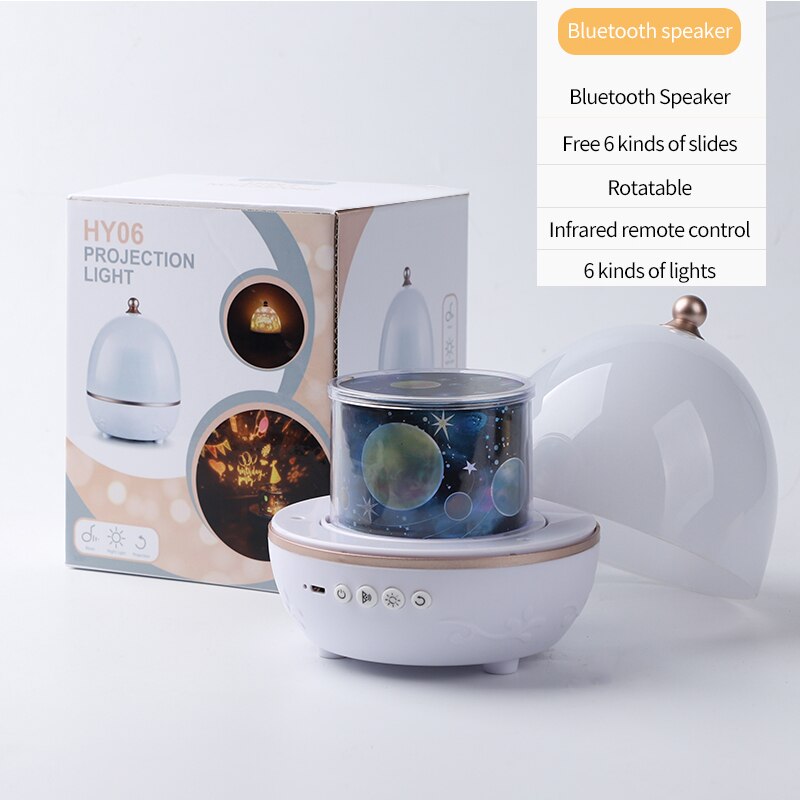 Lampada da notte proiettore universo cielo stellato rotante LED luce notturna altoparlante Bluetooth giocattoli musicali regalo educativo per bambini: A Bluetooth Speaker