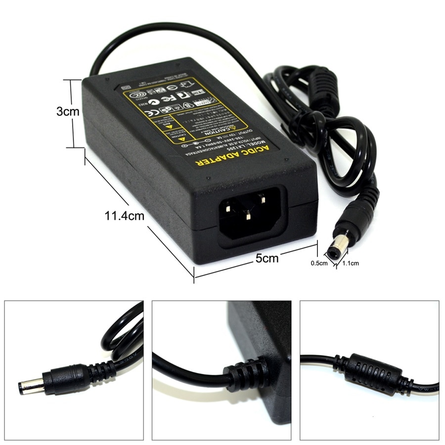 ESCAM-transformador adaptador de energía DC 12V 5A 60W, interruptor de AC100-240V a DC12V, fuente de alimentación para sistema de seguridad de cámara CCTV