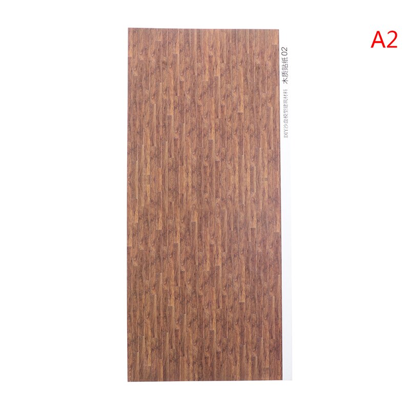 1 Pc 14*29cm Architectual DIY Dollhous floor sticker kitchen bathroom wall paste wood floor wall paper: 2