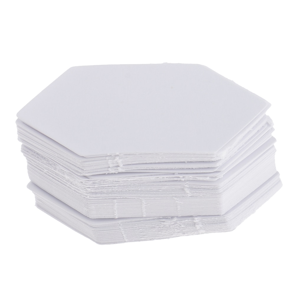 Pack of 100 Hexagon Shape Paper Quilting Template English Paper Piecing for Patchwork, DIY Sewing Tools