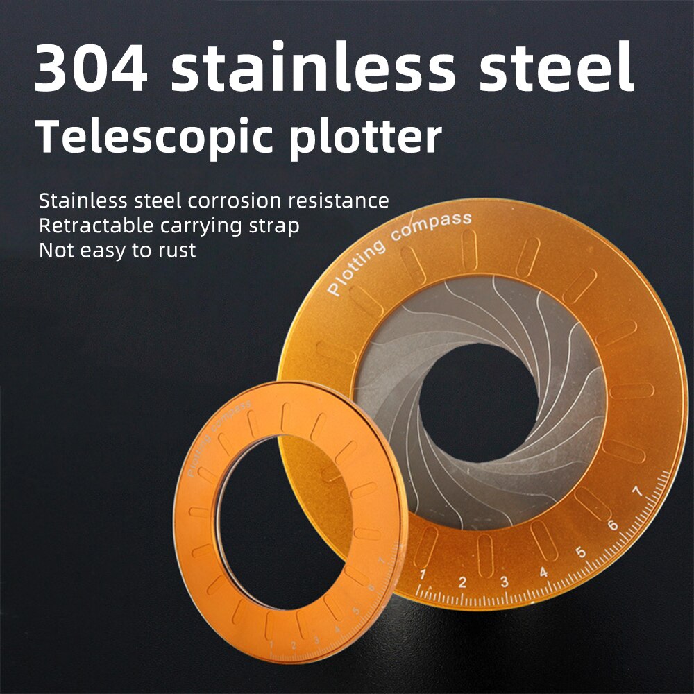 Round Stainless Steel Compas Circle Drawing Tool Plotting Compass Round Measurements Tools For Woodworking Drawing Ruler