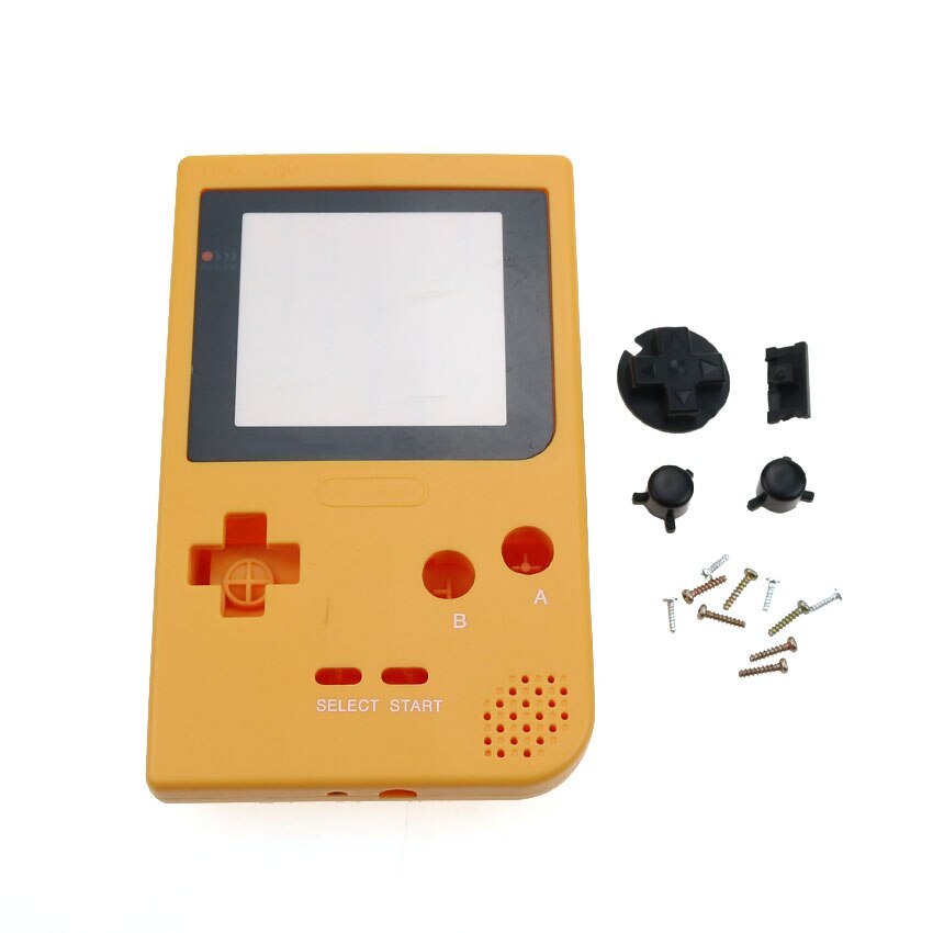 YuXi Full housing shell case cover replacement for Gameboy Pocket Game Console for GBP Clear shell Case with Buttons Kit: Yellow