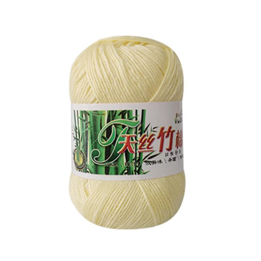 50g Kniting Bamboo Cotton Yarn 1PC Bamboo Fiber Cotton Warm Soft Natural Knitting Crochet Knitwear Wool Yarn 30: C