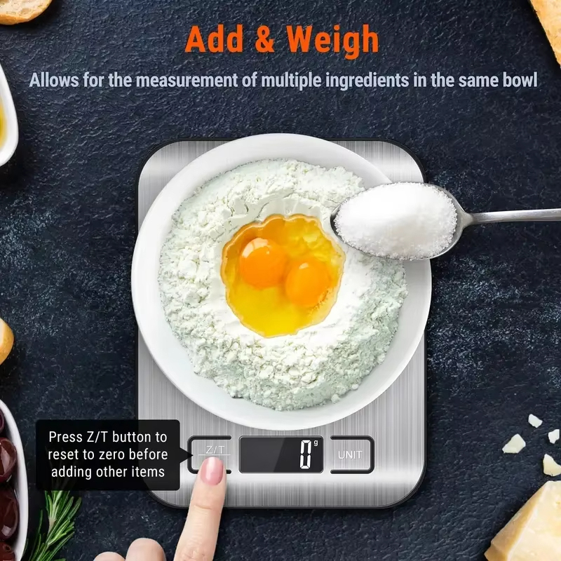Báscula Digital de cocina Xiaomi de 5/10KG, báscula medidora de cocina portátil de acero inoxidable, báscula Digital LED para joyería y hornear