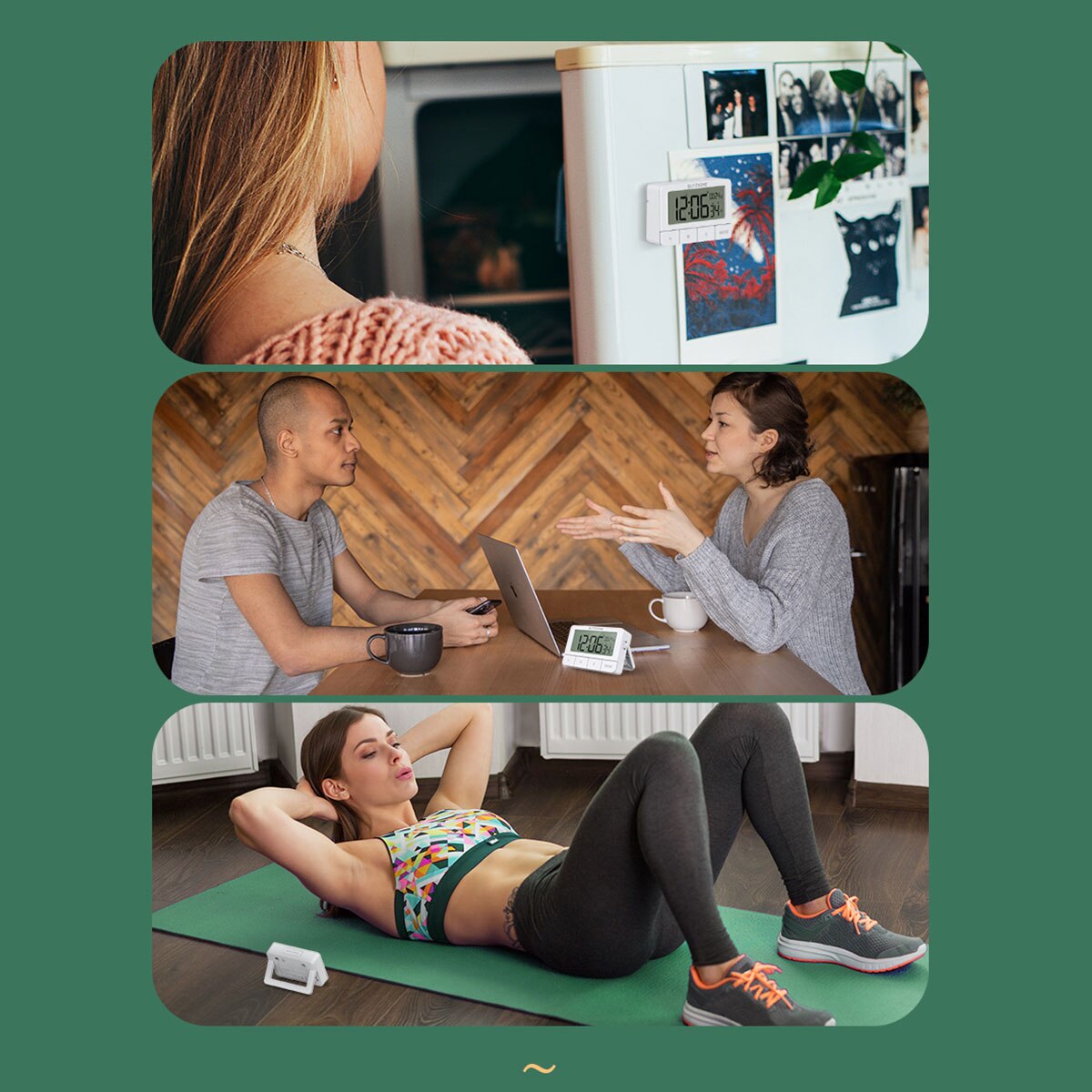 Blitzhome BH-TR01 Chronografen Meerdere Modi Elektrische Klok Keuken Timer Multi-Mode Grote Hd Lcd-scherm Wekker Huishouden