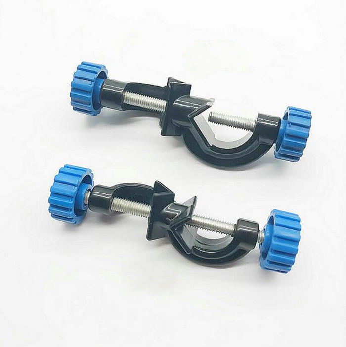 1pc Big Size Length 10.8cm Iron Cross Clip Clamp With Blue Knob, Holder Stand Rod Rack, Fixed Clamp for Laboratory
