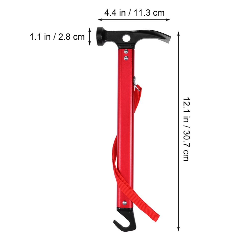 Marteau maillet de Camping multifonction pour piquets de tente (rouge)