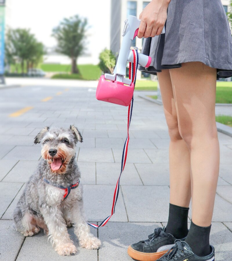 Portable toilet picker for cats and dogs Teddy poop picker for walking dog poop 2-in-1 toilet picker for pets cleaning peceras